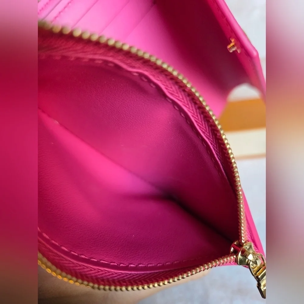 Louis Vuitton Nanogram Victorine Wallet – Pink Embossed Leather